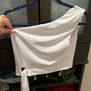 White crop top